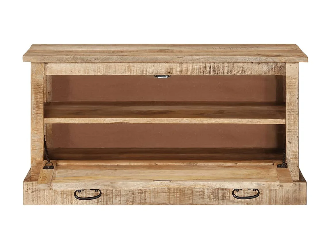 Banc de rangement de chaussures 85x40x45 Bois de manguier