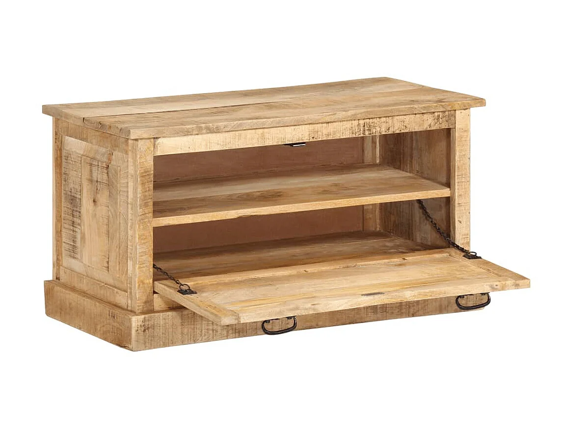 Banc de rangement de chaussures 85x40x45 Bois de manguier