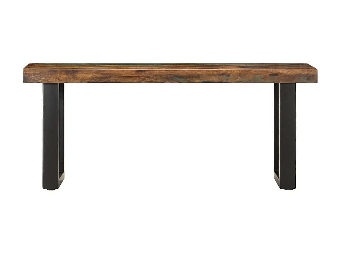 Banc 110cm Bois de récupération solide et acier