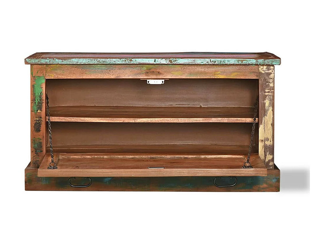 Banc de rangement de chaussures Bois de récupération