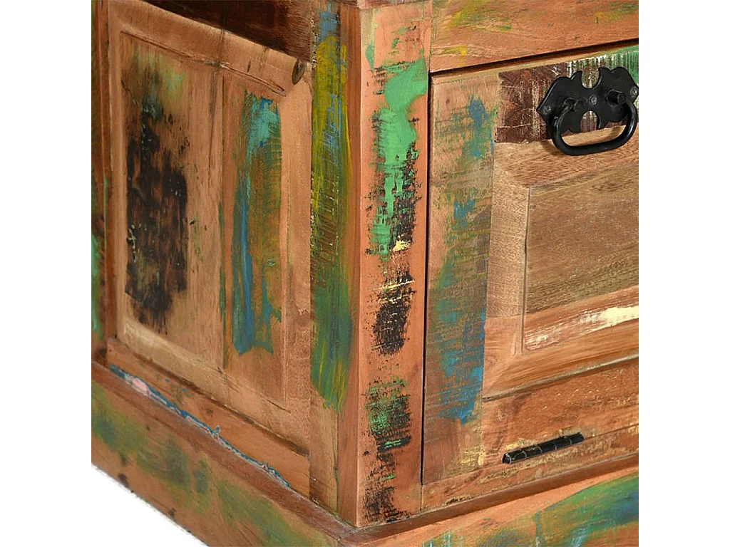 Banc de rangement de chaussures Bois de récupération