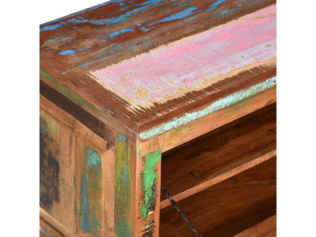 Banc de rangement de chaussures Bois de récupération