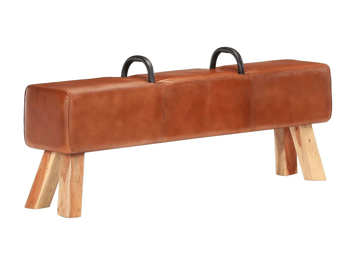 Banc cheval d'arçon vintage Cuir véritable de chèvre