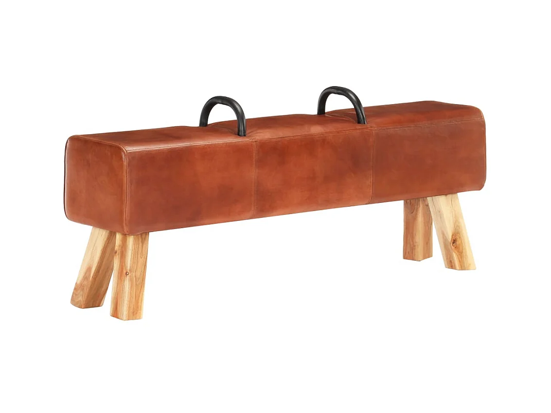 Banc cheval d'arçon vintage Cuir véritable de chèvre