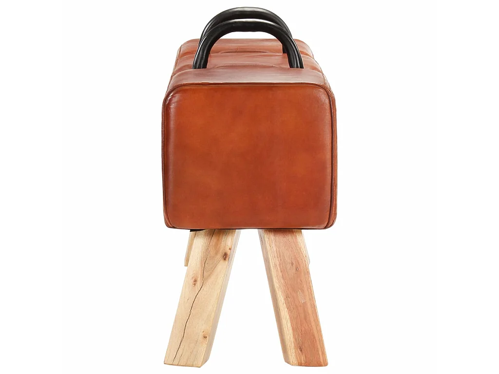 Banc cheval d'arçon vintage Cuir véritable de chèvre