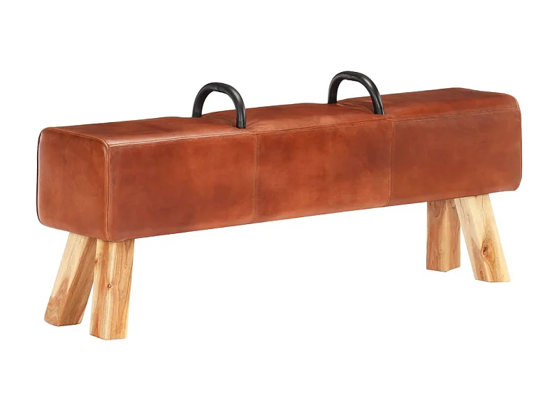 Banc cheval d'arçon vintage Cuir véritable de chèvre