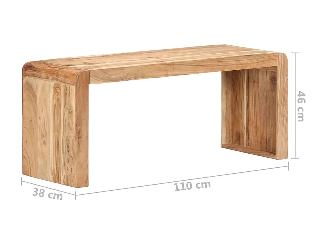 Banc 110x38x46 Bois solide d'acacia