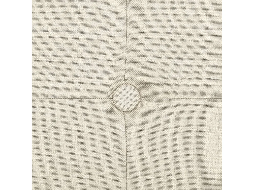 Banc de rangement pliable Blanc crème Faux lin