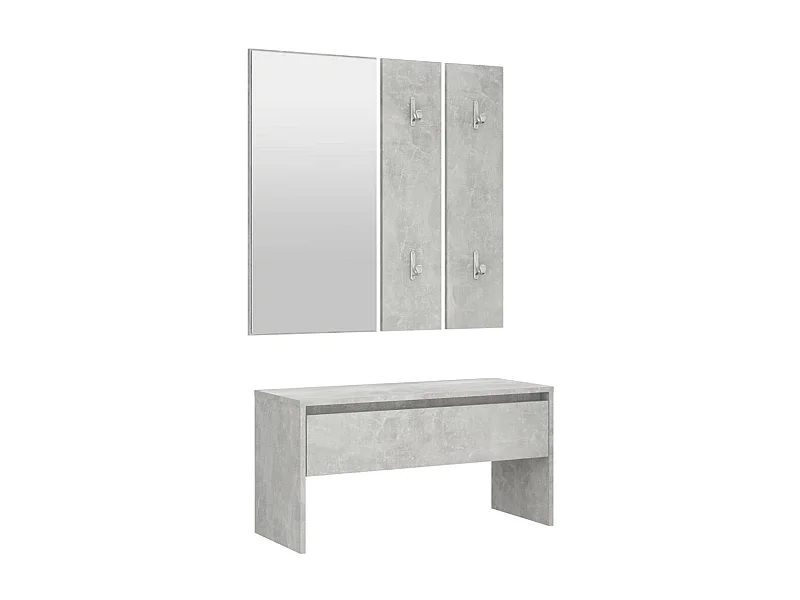 Ensemble de meubles de couloir Gris béton Bois d'ingénierie