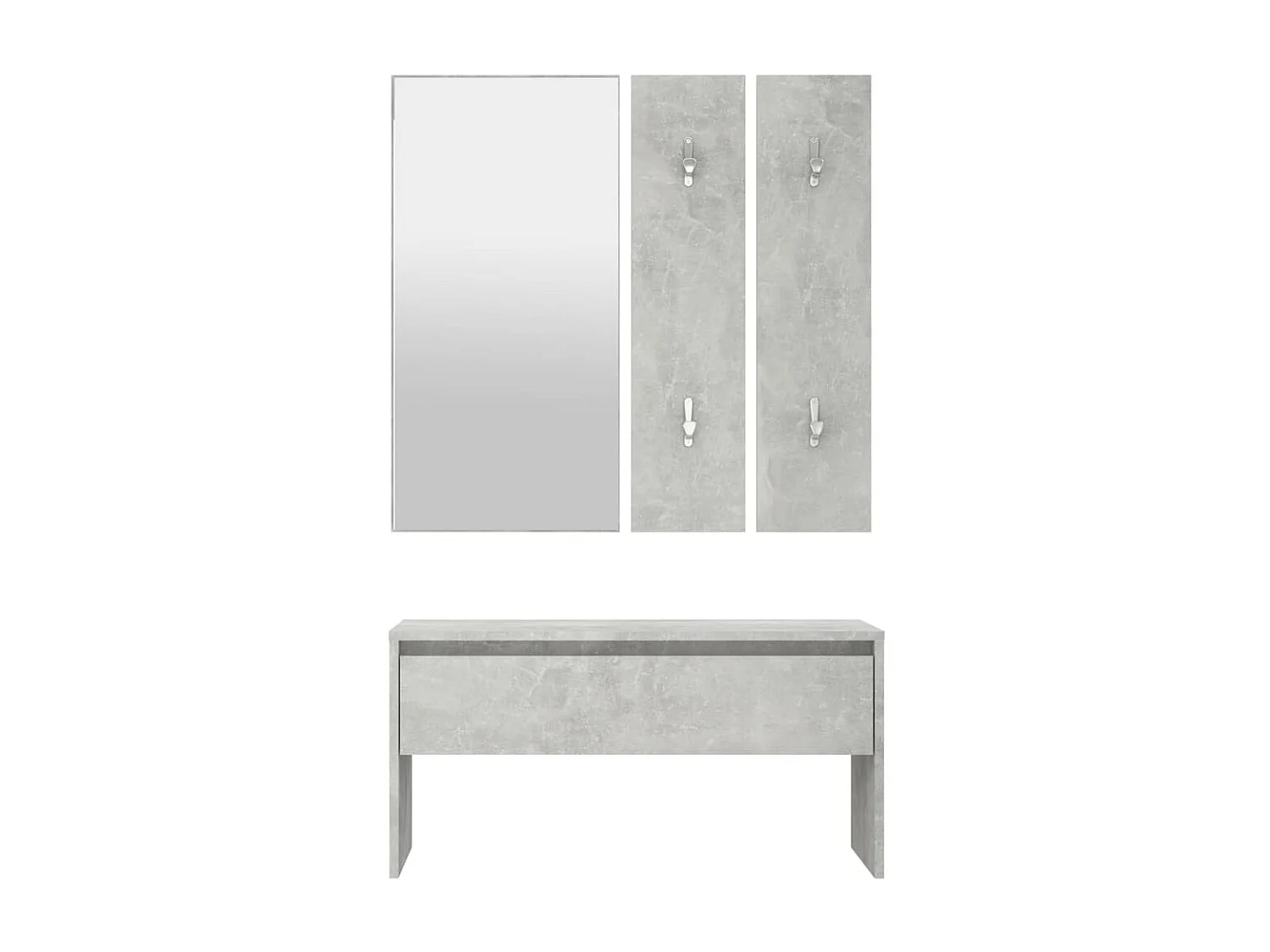 Ensemble de meubles de couloir Gris béton Bois d'ingénierie