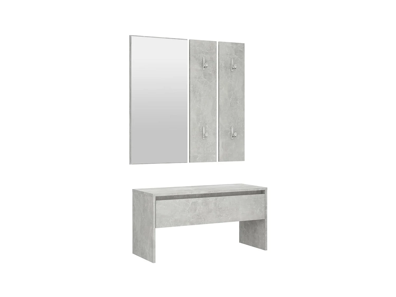 Ensemble de meubles de couloir Gris béton Bois d'ingénierie