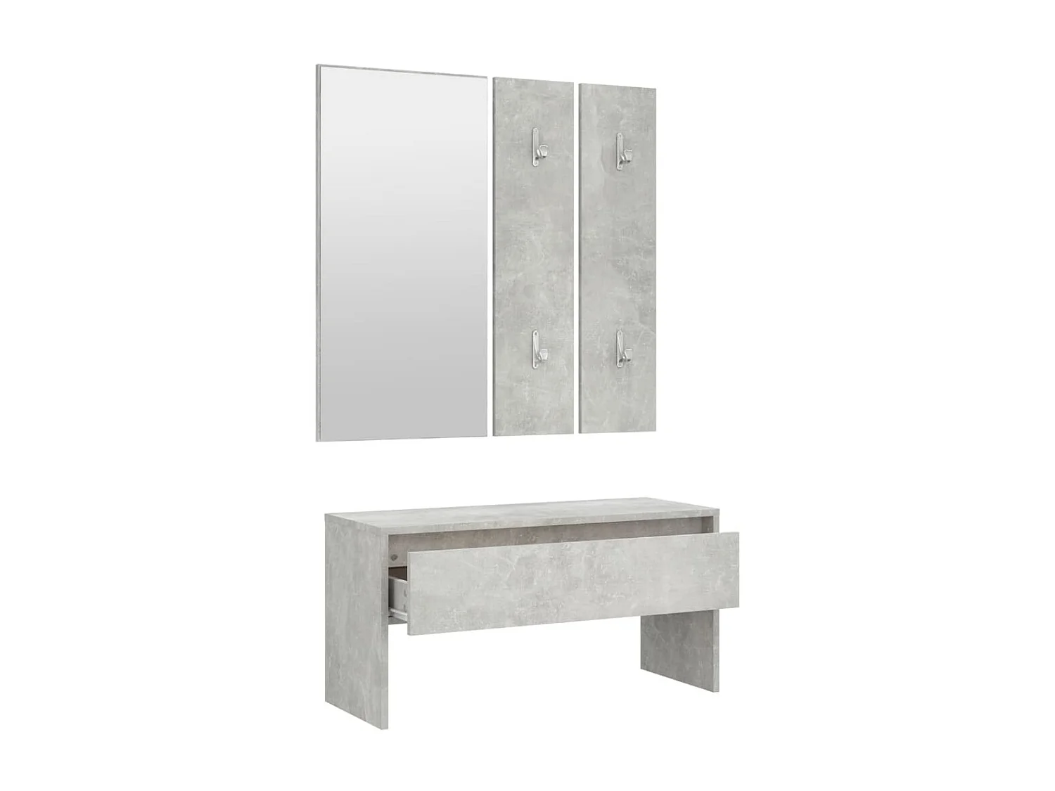 Ensemble de meubles de couloir Gris béton Bois d'ingénierie