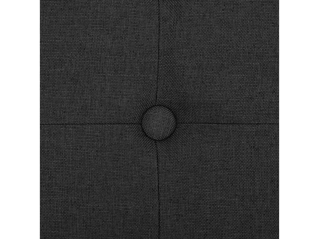 Banc de rangement pliable Noir Faux lin