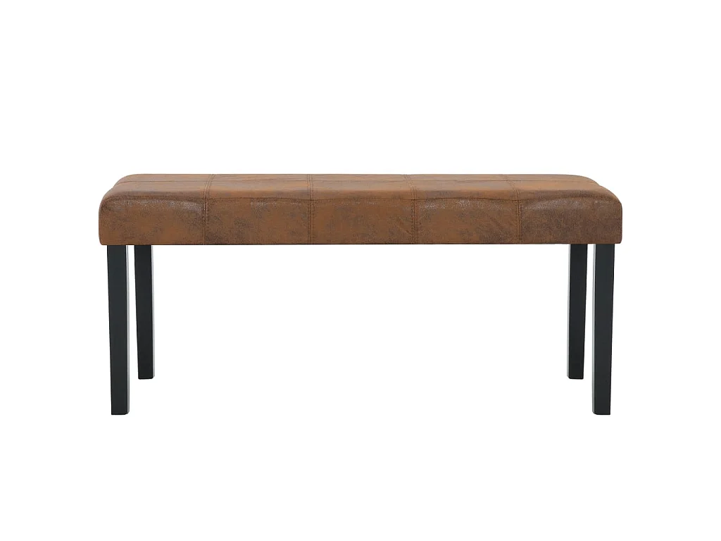 Banc 106cm Marron Similicuir daim Rozy