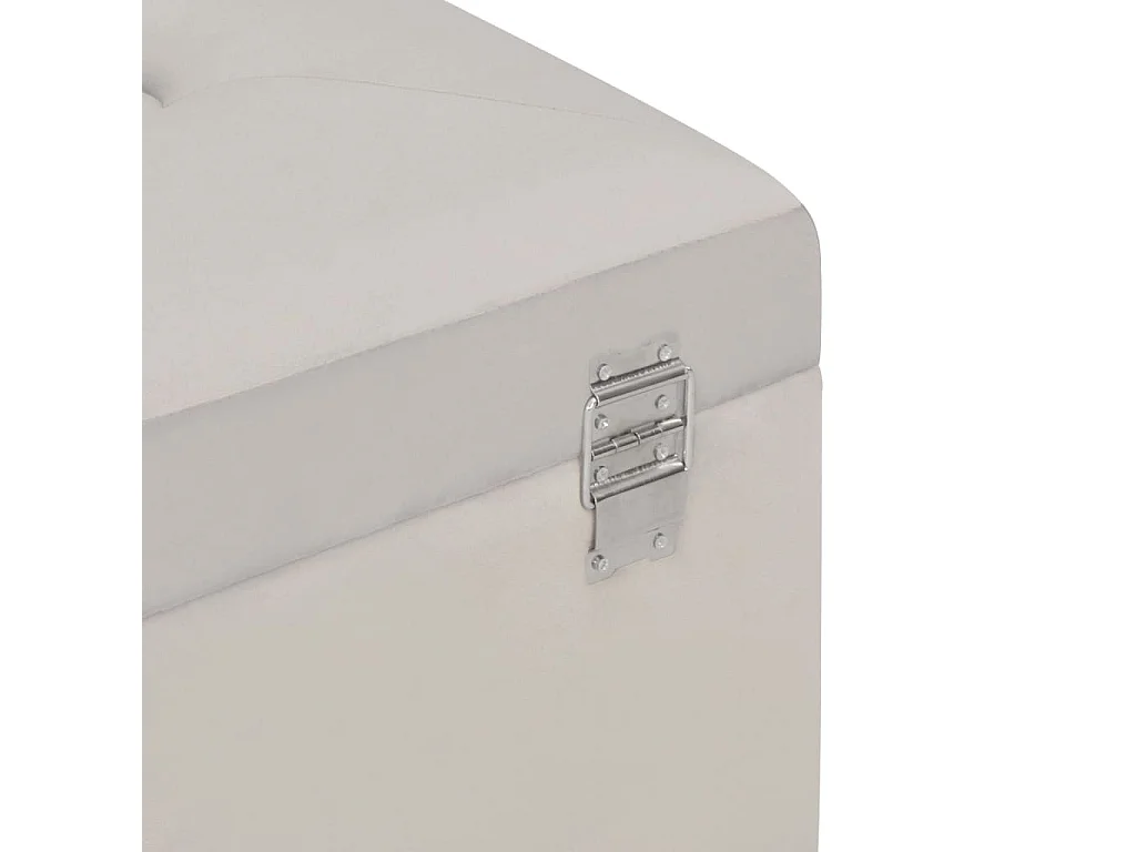 Banc avec compartiment de rangement 80cm Gris Velours