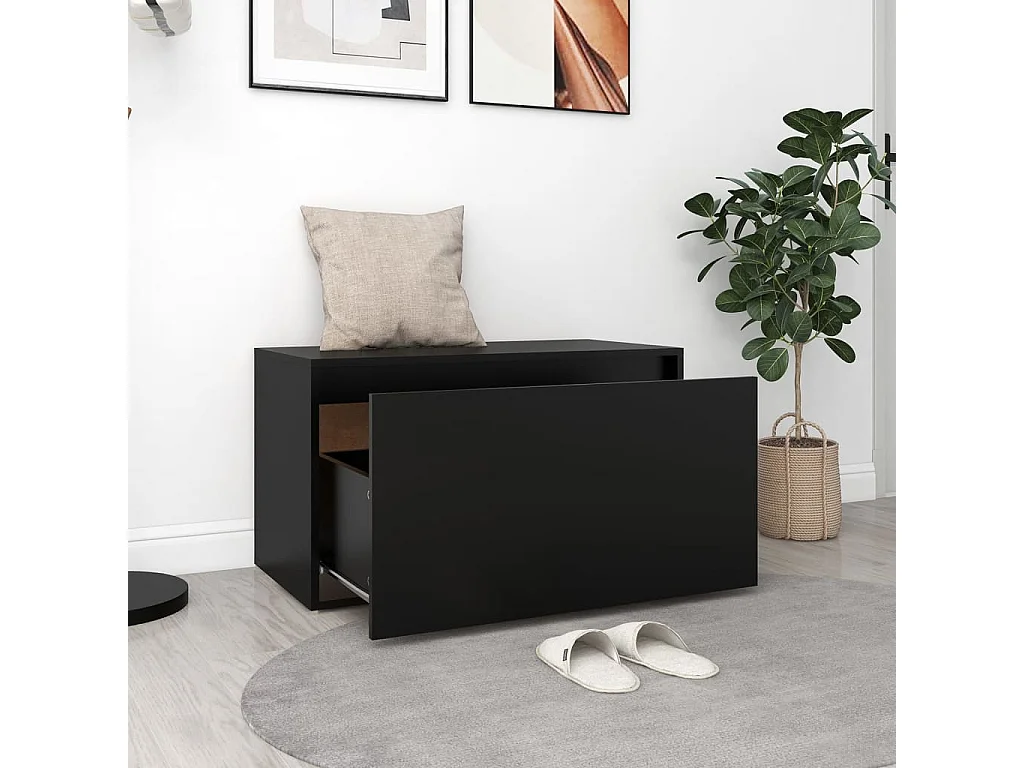 Banc d'entrée 80x40x45 Noir