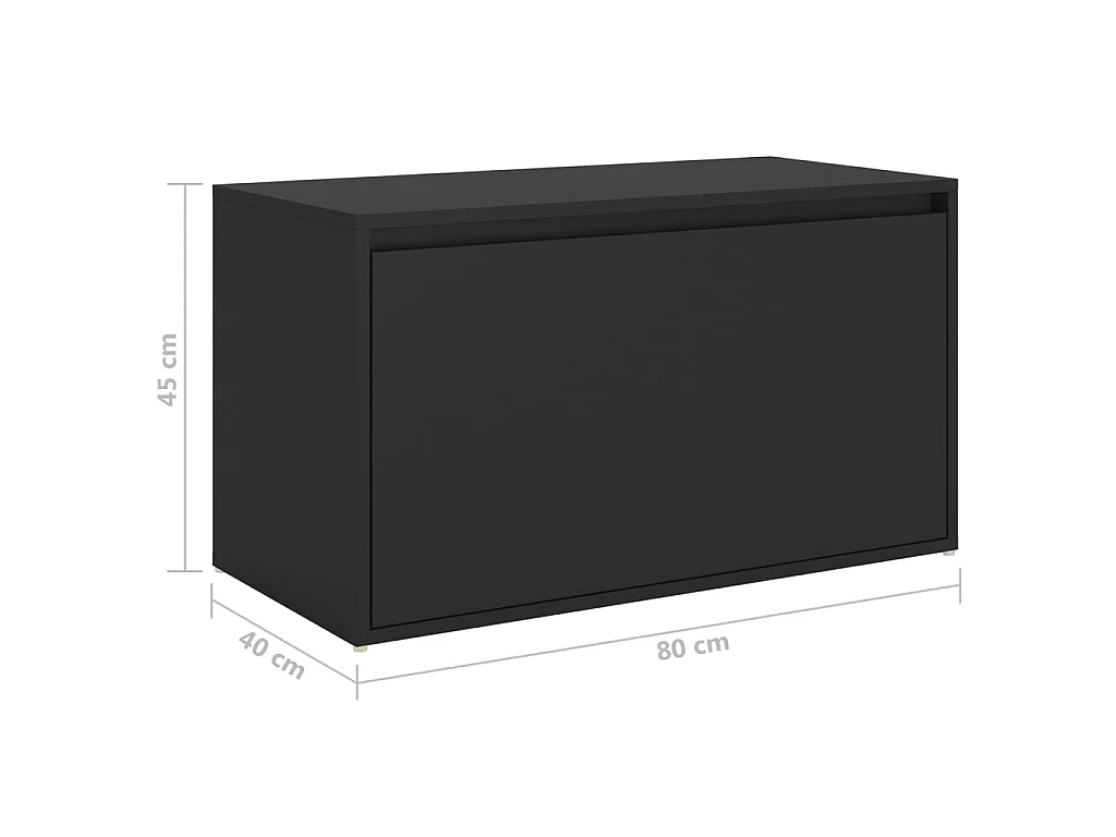 Banc d'entrée 80x40x45 Noir