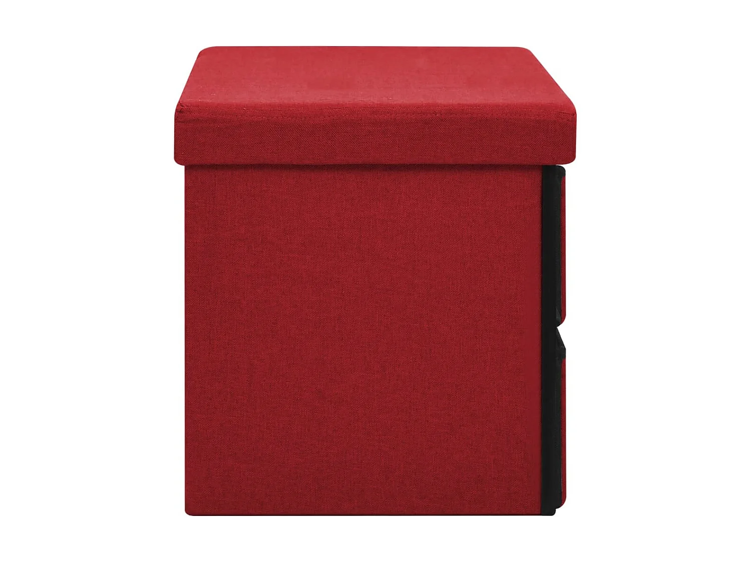 Banc de rangement pliable Bordeaux 76x38x38 Faux lin