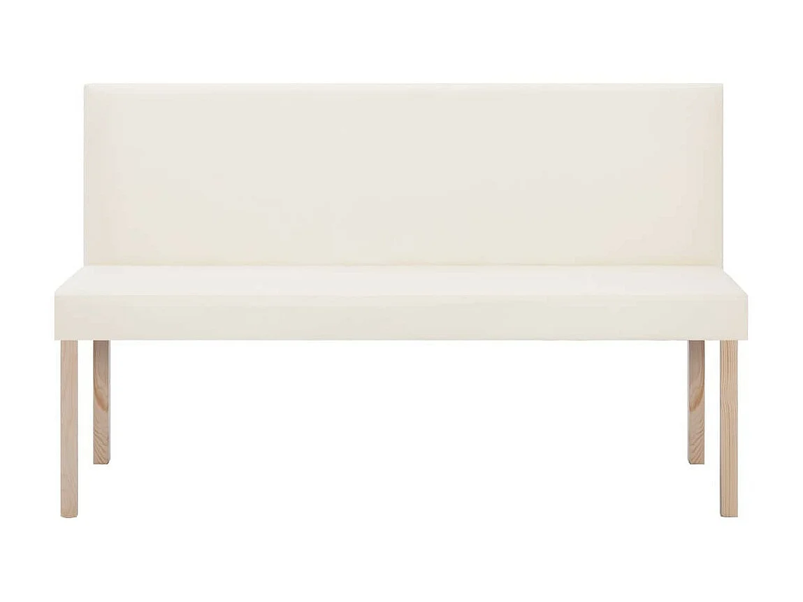 Banc 139,5cm Crème Similicuir Riza