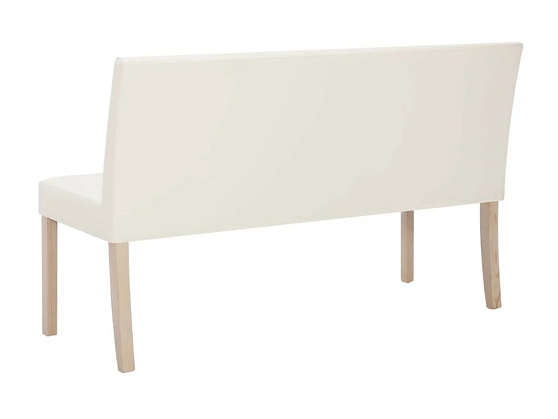 Banc 139,5cm Crème Similicuir Riza