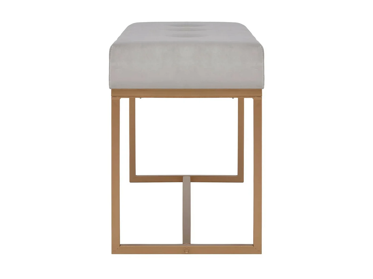 Banc 80cm Gris Velours