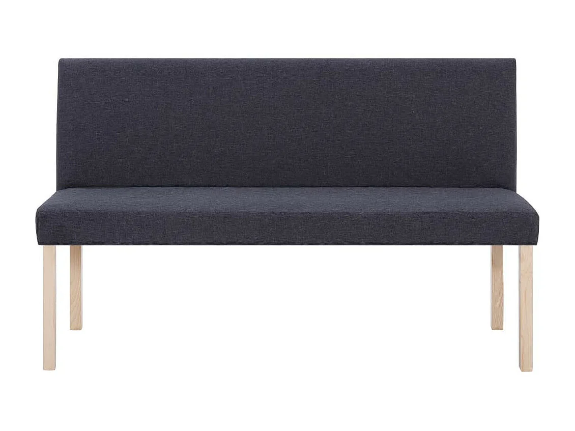 Banc 139,5cm Gris foncé Polyester Riza