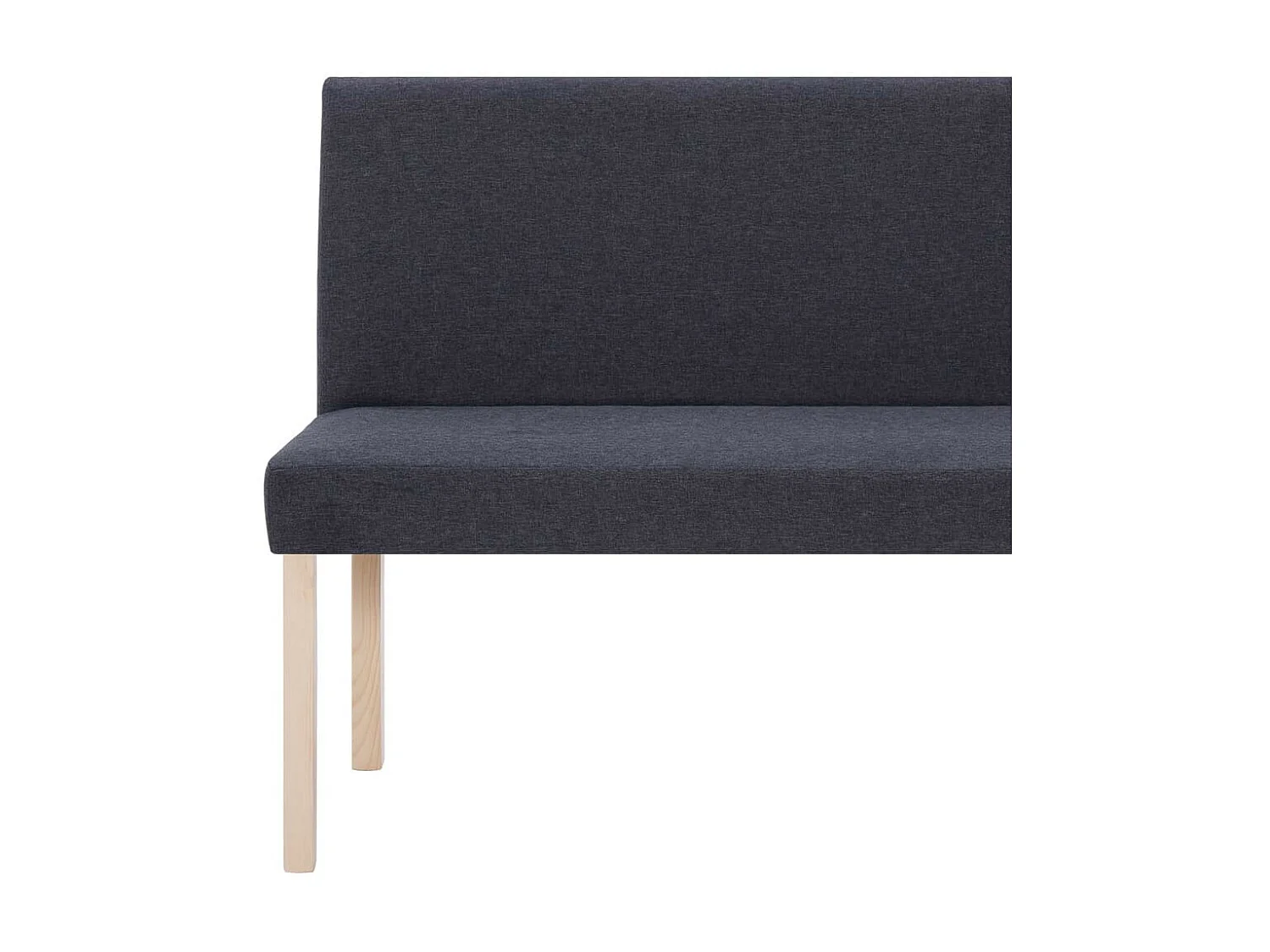Banc 139,5cm Gris foncé Polyester Riza