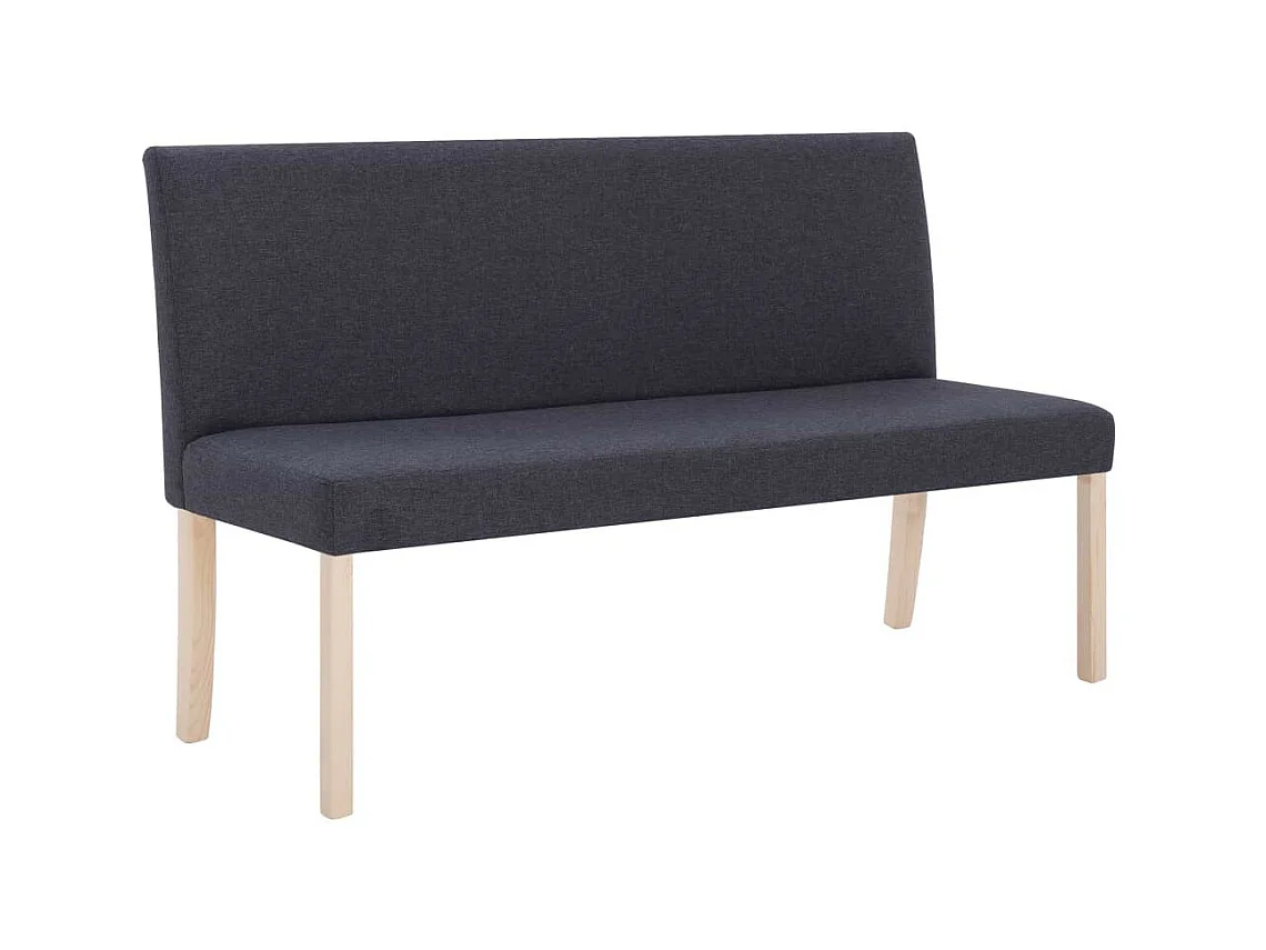 Banc 139,5cm Gris foncé Polyester Riza