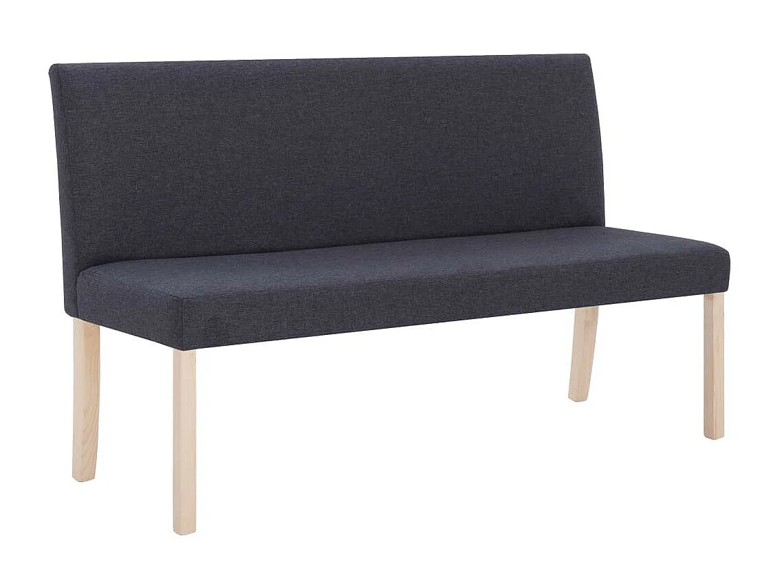 Banc 139,5cm Gris foncé Polyester Riza
