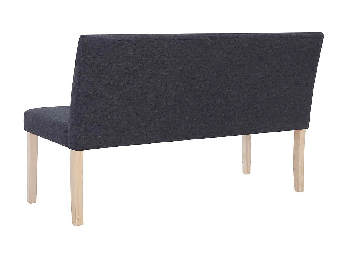 Banc 139,5cm Gris foncé Polyester Riza