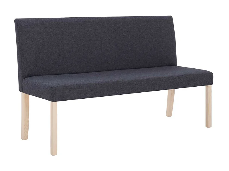 Banc 139,5cm Gris foncé Polyester Riza