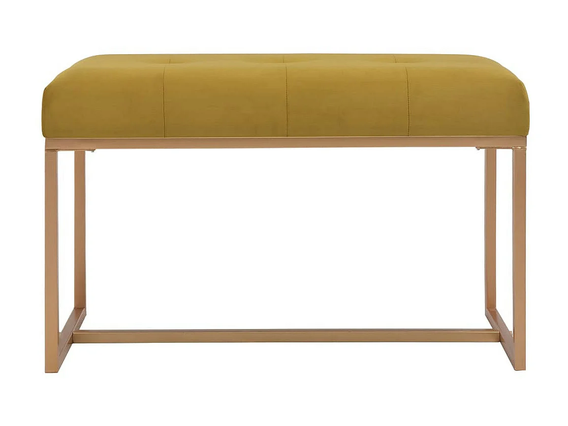 Banc 80cm Moutarde Velours