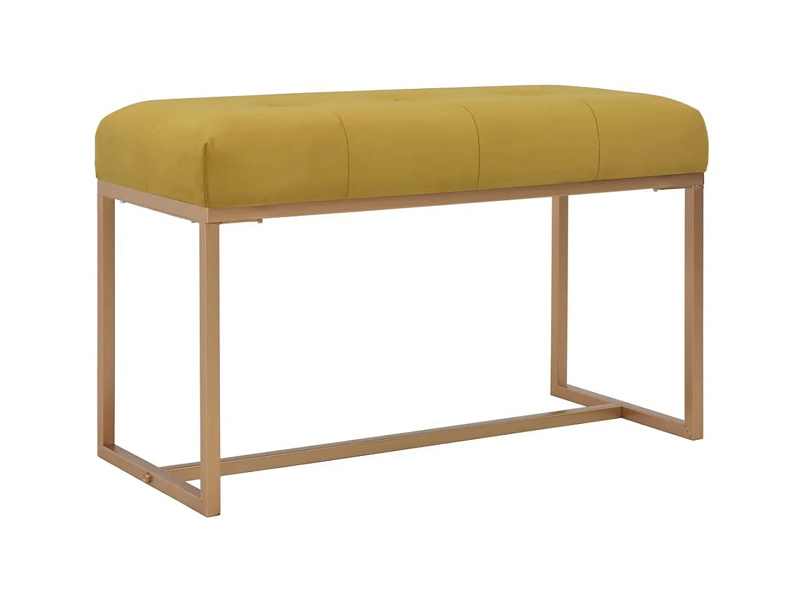 Banc 80cm Moutarde Velours