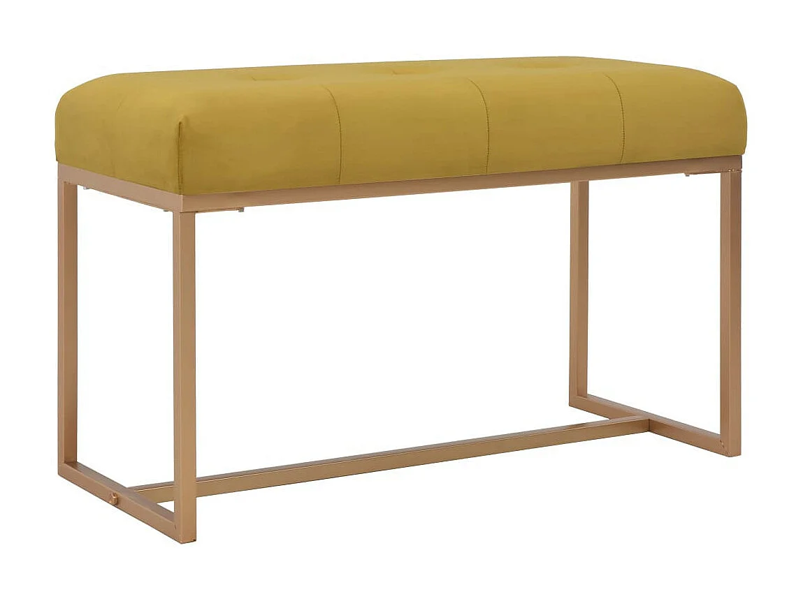 Banc 80cm Moutarde Velours