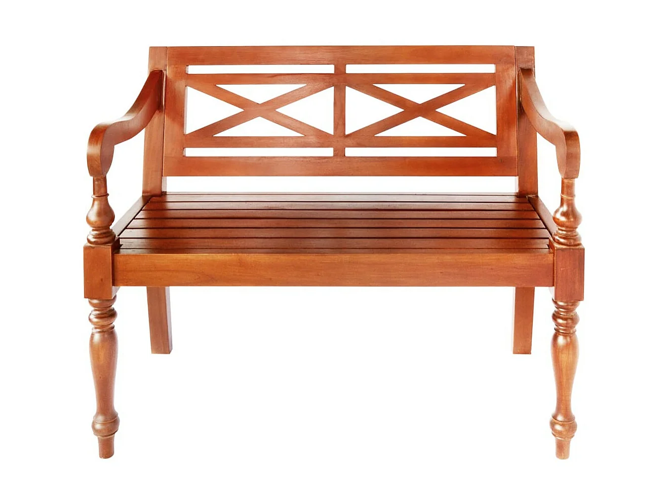 Banc bois acajou massif foncé Gardene 98cm