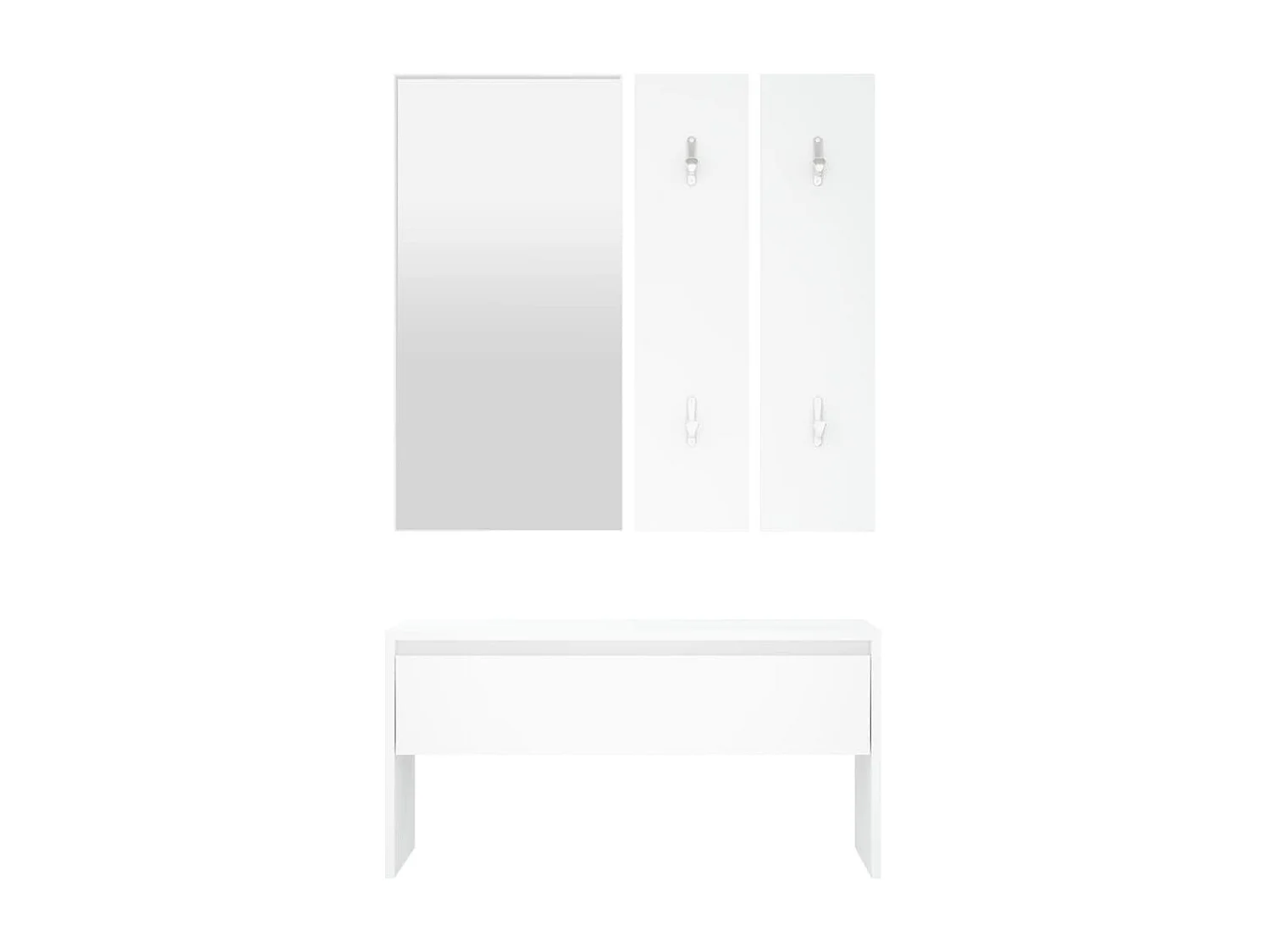 Ensemble de meubles de couloir Blanc Bois d'ingénierie