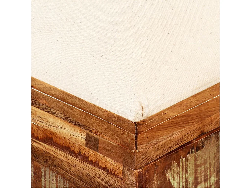 Banc de rangement Bois massif recyclé 80 x 40x40