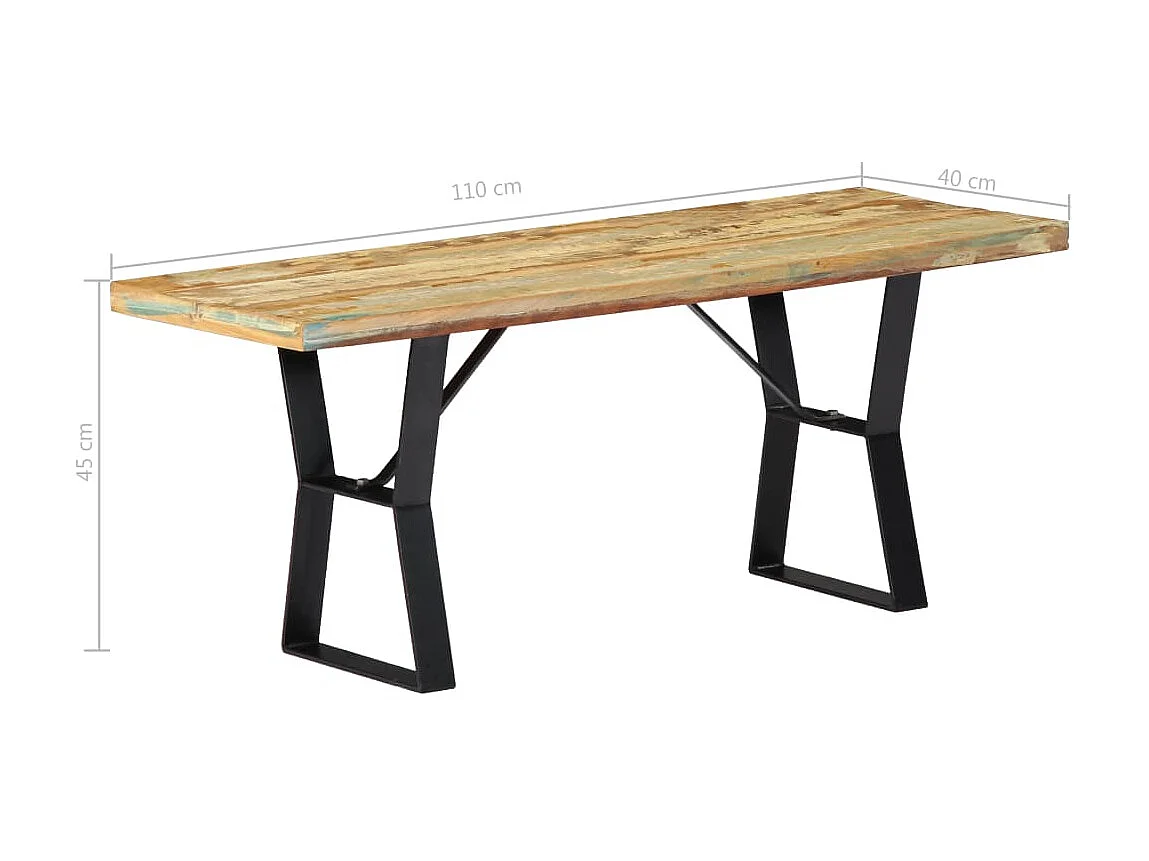 Banc 110cm Bois de récupération massif