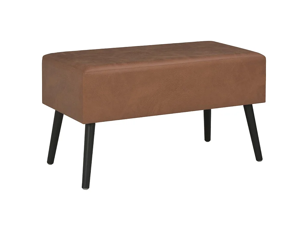 Banc avec tiroirs 80cm Marron foncé Similicuir