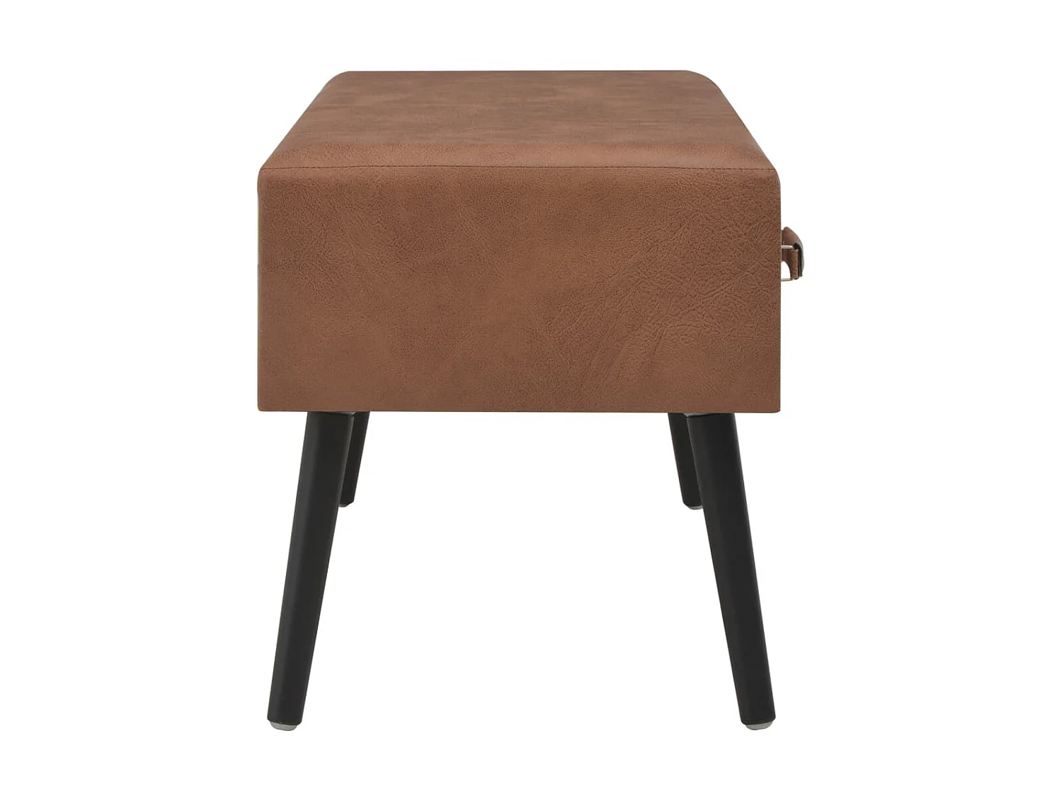 Banc avec tiroirs 80cm Marron foncé Similicuir