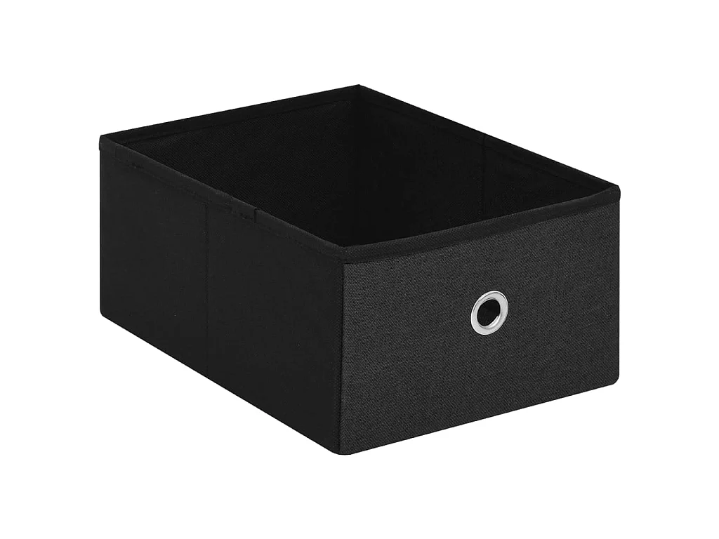 Banc de rangement pliable Noir 76x38x38 Faux lin 2