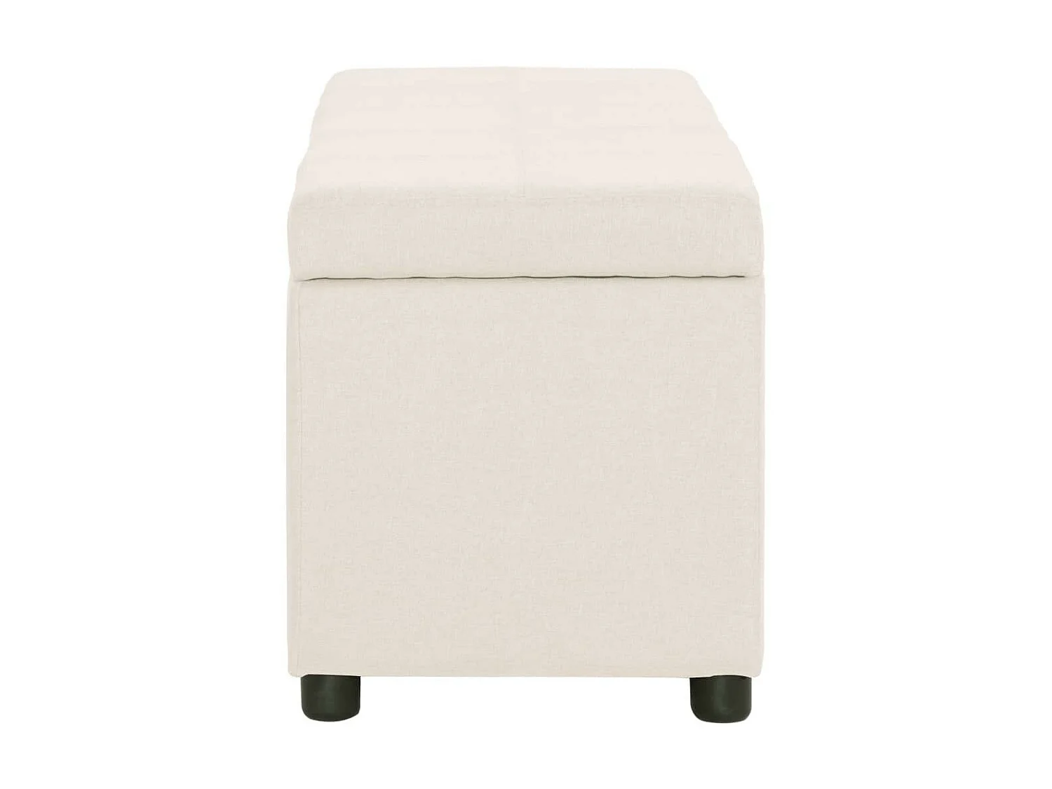 Banc avec compartiment de rangement 116cm Crème Polyester