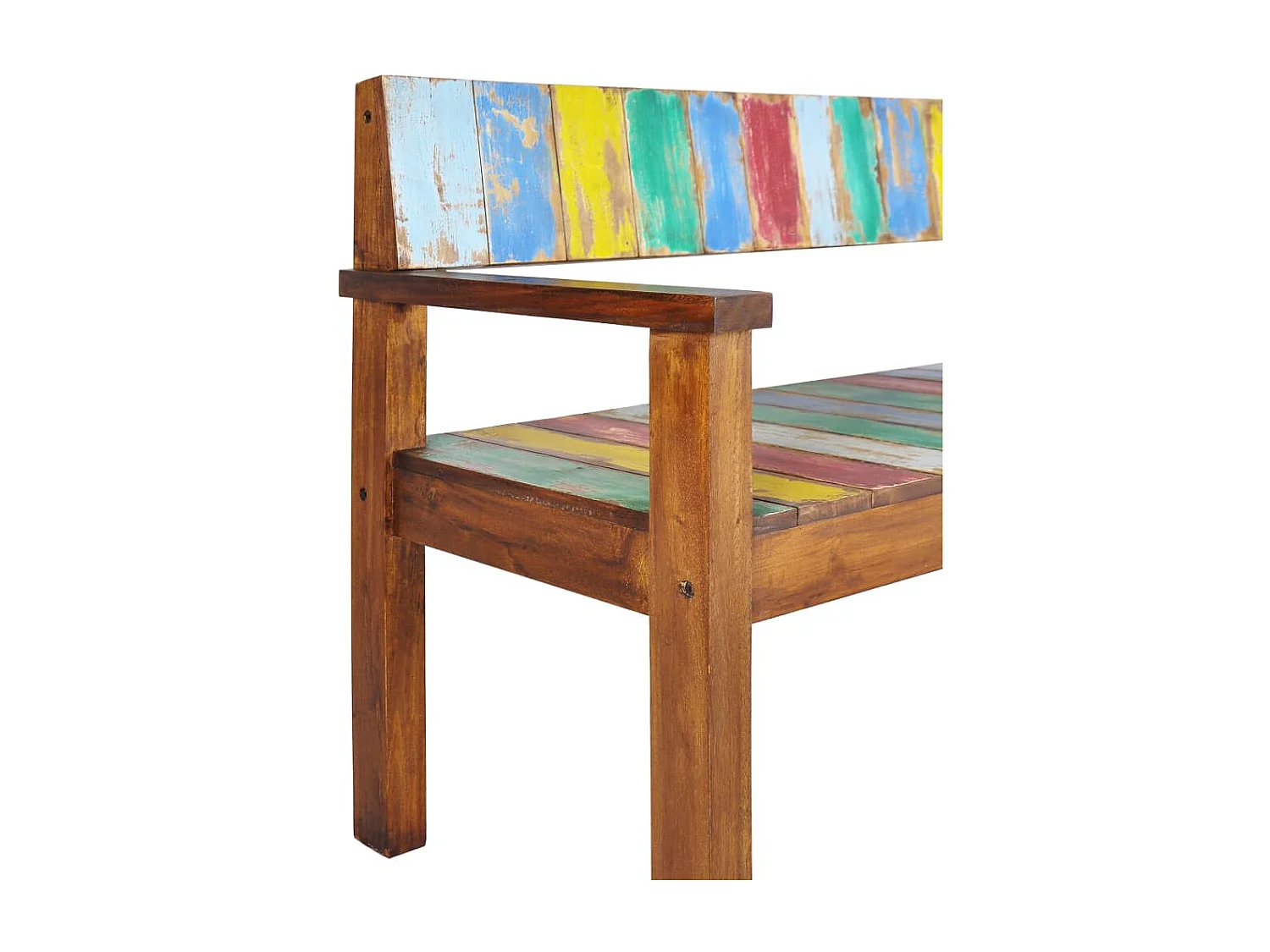 Banc 115cm Bois de récupération massif