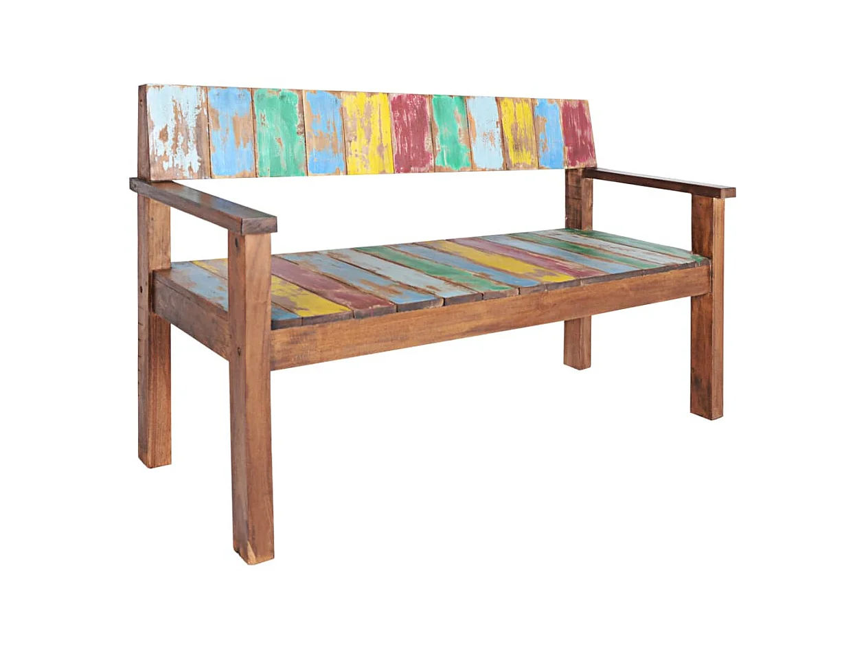 Banc 115cm Bois de récupération massif