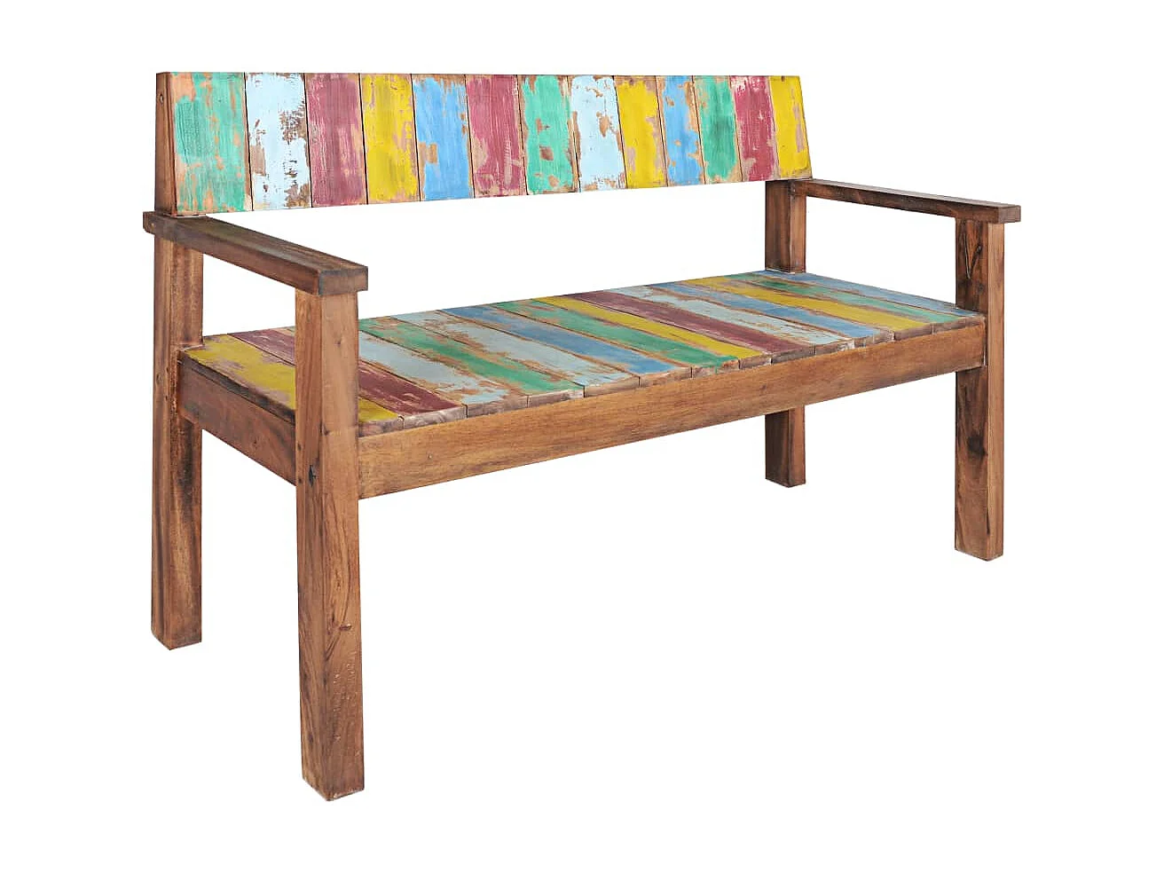 Banc 115cm Bois de récupération massif