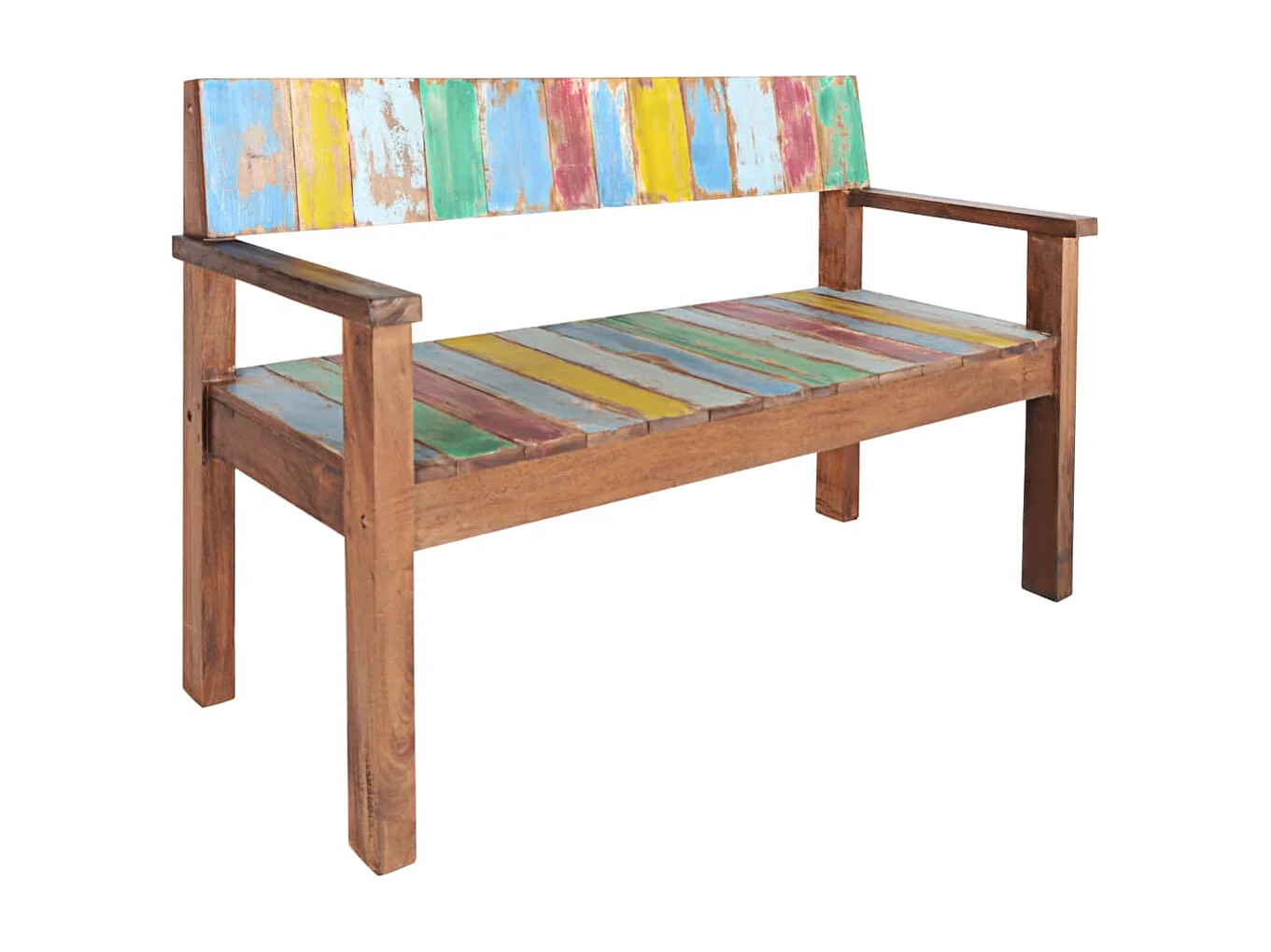 Banc 115cm Bois de récupération massif