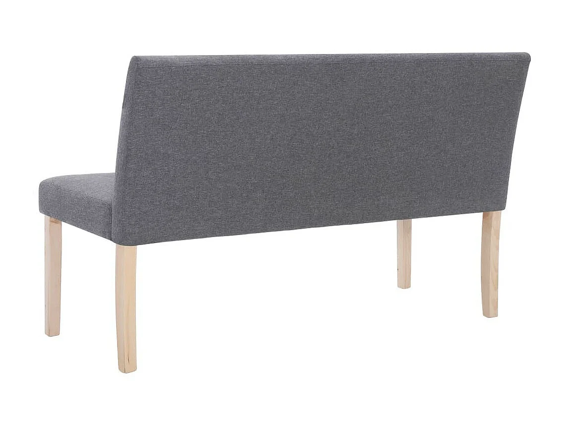 Banc 139,5cm Gris clair Polyester Riza