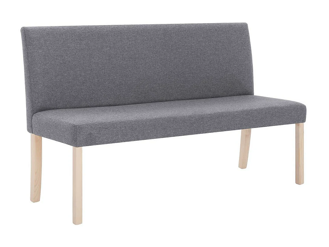 Banc 139,5cm Gris clair Polyester Riza