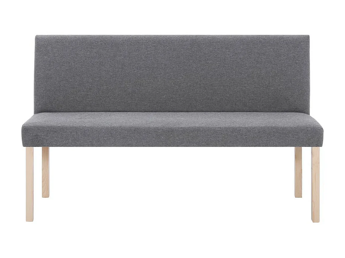Banc 139,5cm Gris clair Polyester Riza
