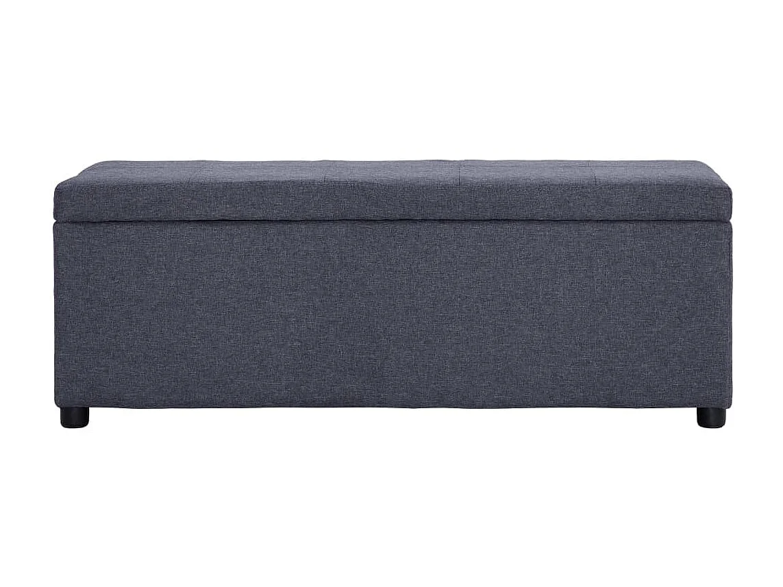 Banc avec compartiment de rangement 116cm Gris foncé Polyester